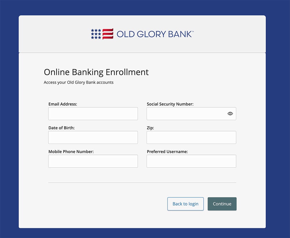 How do I choose a username and password? How do I access my accounts?