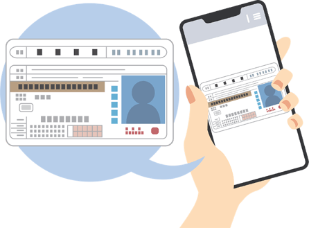 A hand holding a phone and a cellphone

Description automatically generated